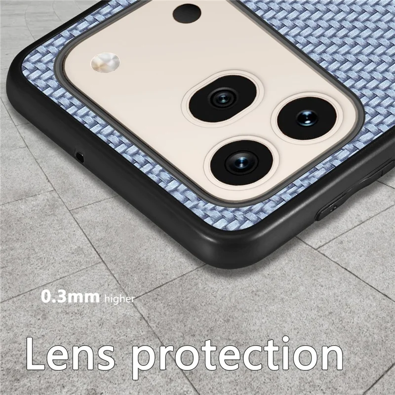 For Honor 600 5G / 600 Pro 5G Case Carbon Fiber Texture PU Leather + PC + TPU Phone Cover - Black