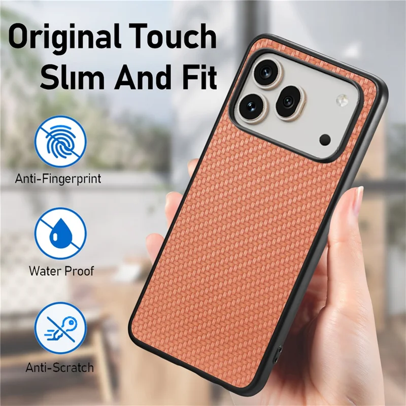 For Honor 600 5G / 600 Pro 5G Case Carbon Fiber Texture PU Leather + PC + TPU Phone Cover - Black