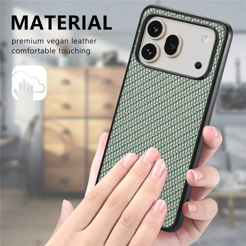 For Honor 600 5G / 600 Pro 5G Case Carbon Fiber Texture PU Leather + PC + TPU Phone Cover - Black