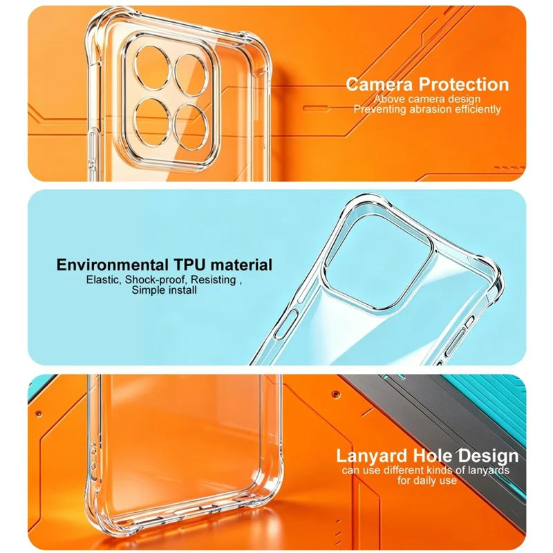IMAK Für Xiaomi 17 Max Tasche TPU Handyhülle Airbag Stoßfest Schutz – Transparent