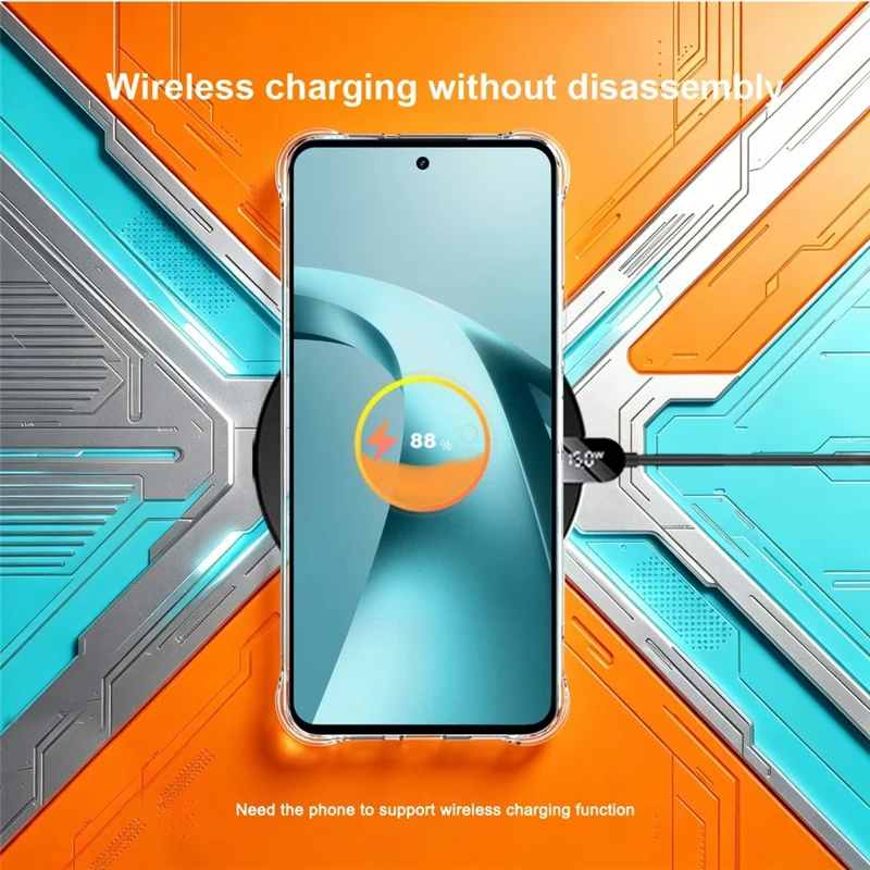 IMAK til Xiaomi 17T Pro TPU-håndstøtte med luftkammer, stødfast beskyttelse – Transparent