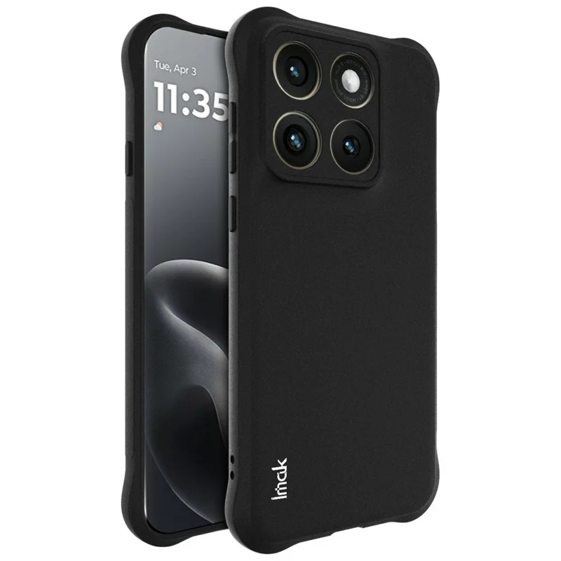 IMAK Capa para Motorola Edge (2026) Capa de Telemóvel TPU de Proteção Anti-choque com Airbag - Preto Mate