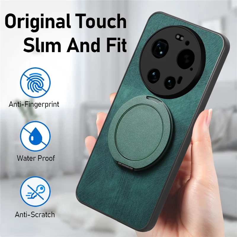 Etui tyłowe retro z klapką obrotową do Xiaomi 17 Ultra 5G, ulga ze stresem - różowe
