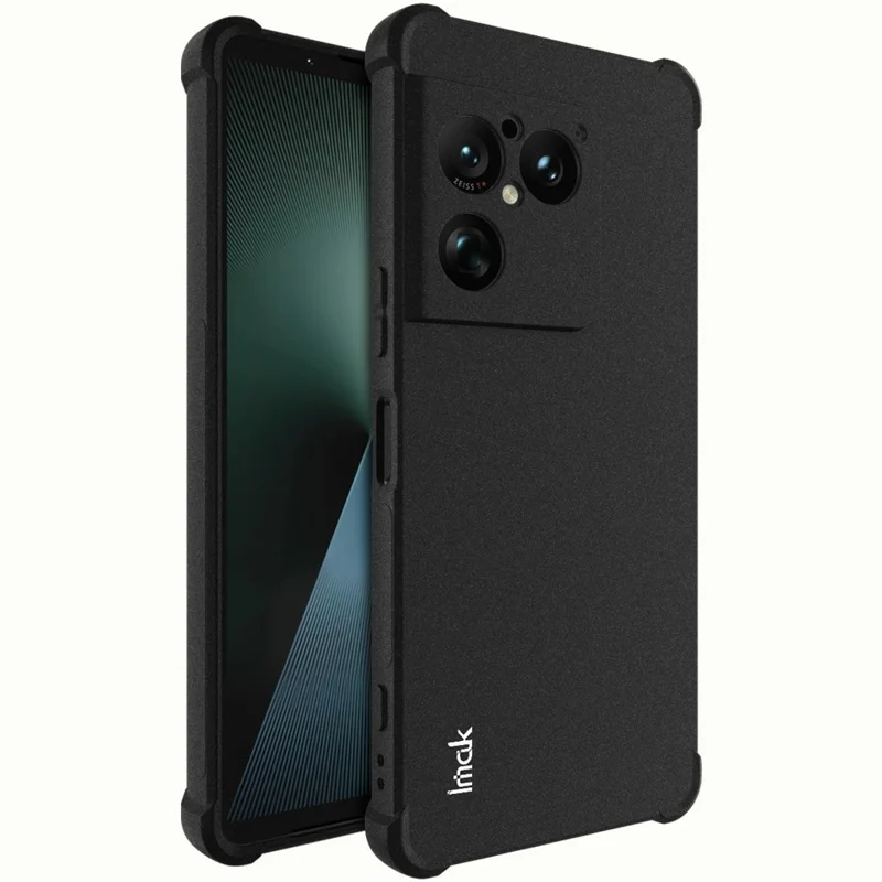 IMAK Für Sony Xperia 1 VIII Tasche TPU Handyhülle Airbag Stoßfest Schutz - Matt Schwarz
