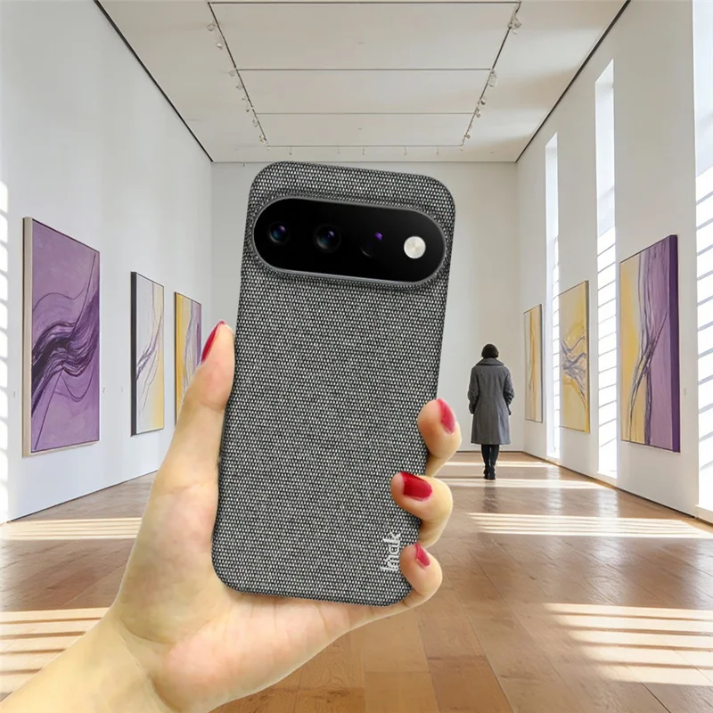 IMAK Ruiyi Серия для Google Pixel 11 Pro XL Чехол Текстура ткани Кожа + PC Задняя крышка для телефона - Темно-серый