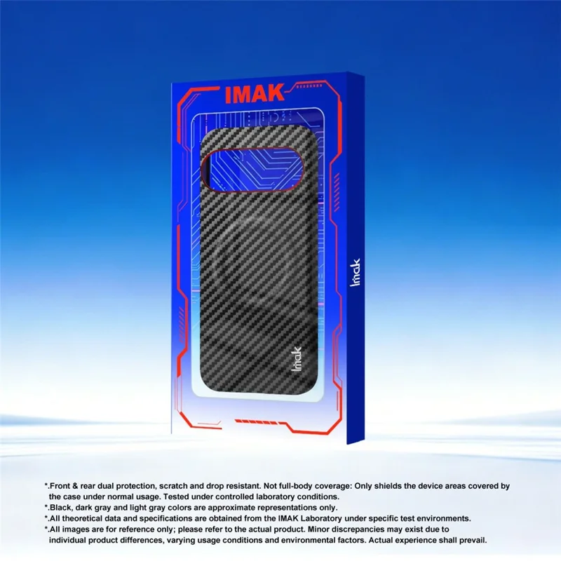 IMAK Ruiyi Series for Google Pixel 11 Pro XL Magnetic Case Carbon Fiber Texture Leather + PC Phone Cover - Black