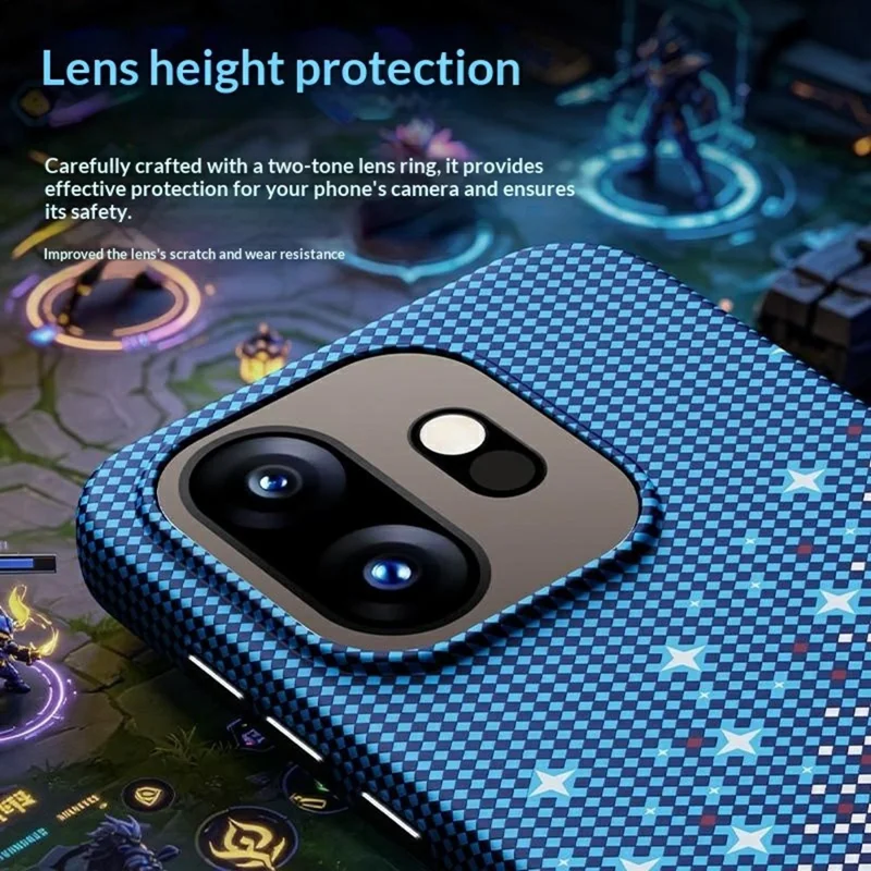For OnePlus 15T 5G Magnetic Case Pixel Grid Pattern Hard PC Shockproof Phone Cover - Blue