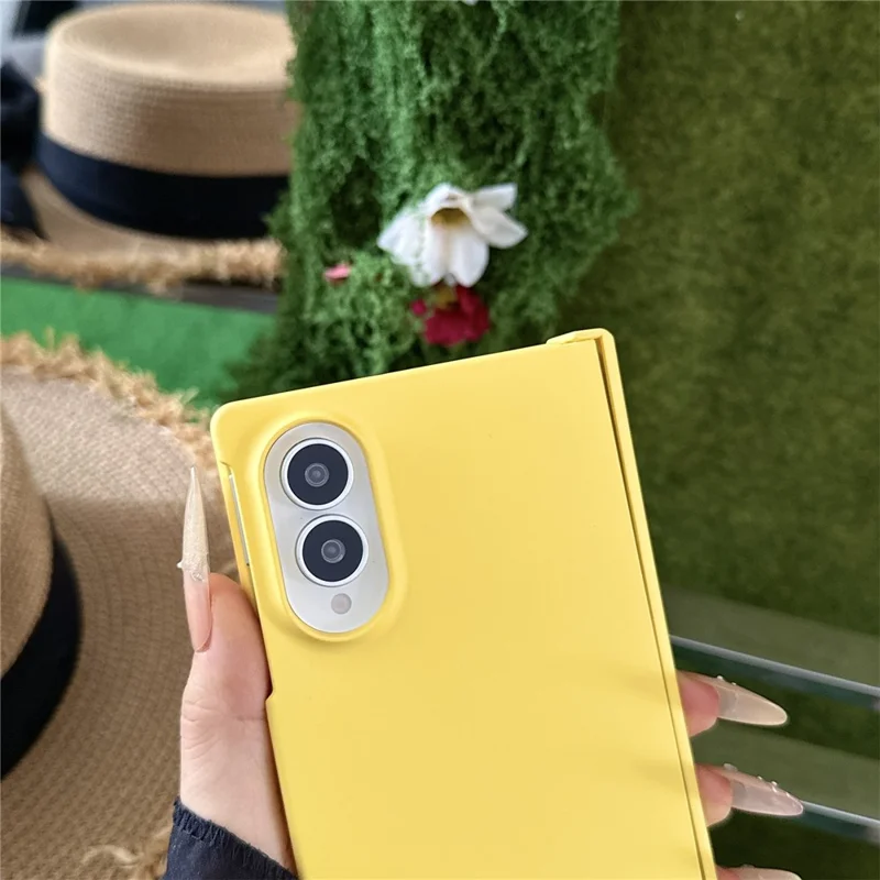 Voor Samsung Galaxy Z Fold8 Hoes Beschermfolie Scharnier - Gele Haptische PC Telefoonhoes
