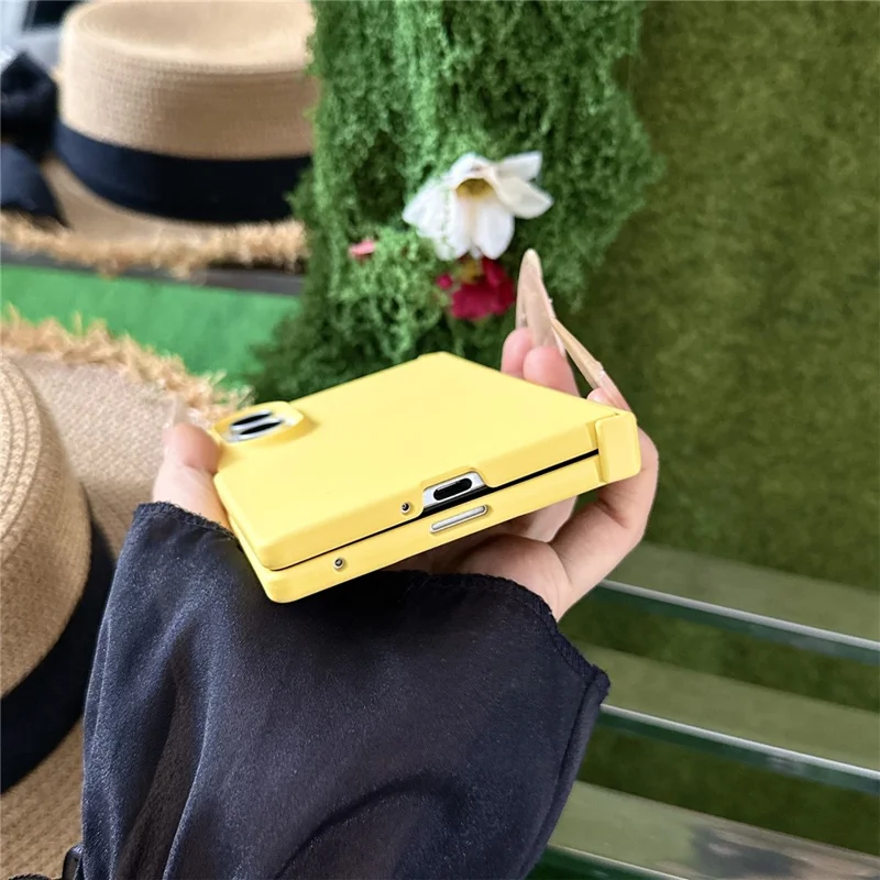 Voor Samsung Galaxy Z Fold8 Hoes Beschermfolie Scharnier - Gele Haptische PC Telefoonhoes
