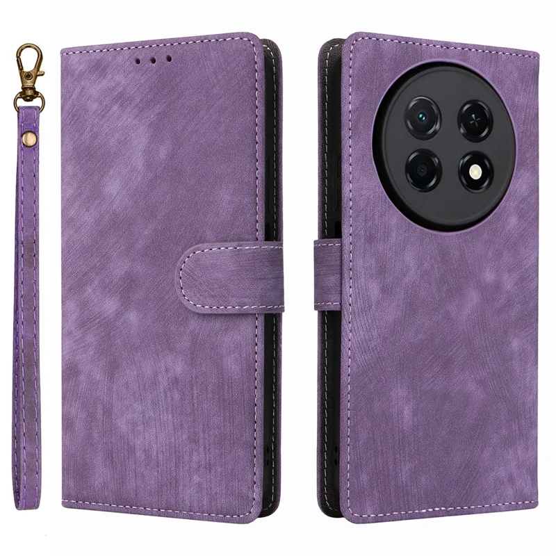 Für Huawei nova 15 Max / Enjoy 90 Pro Max Brieftaschenhülle mit RFID-Schutz, PU-Leder-Handyhülle mit Ständer und Riemen - Lila