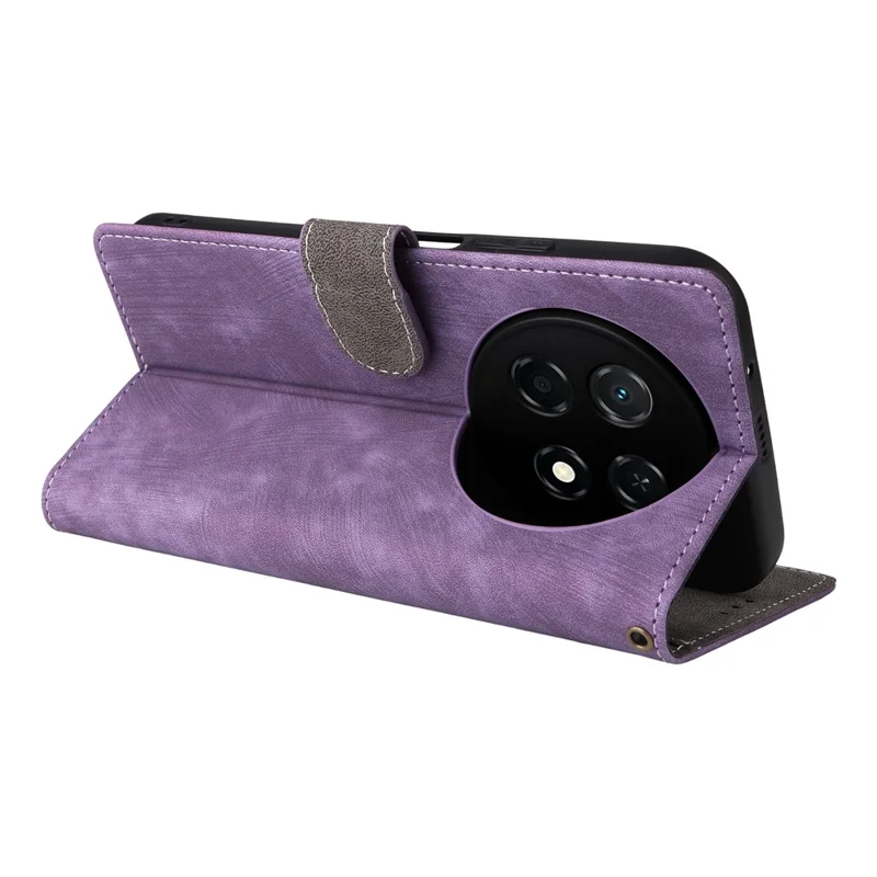 Für Huawei nova 15 Max / Enjoy 90 Pro Max Brieftaschenhülle mit RFID-Schutz, PU-Leder-Handyhülle mit Ständer und Riemen - Lila
