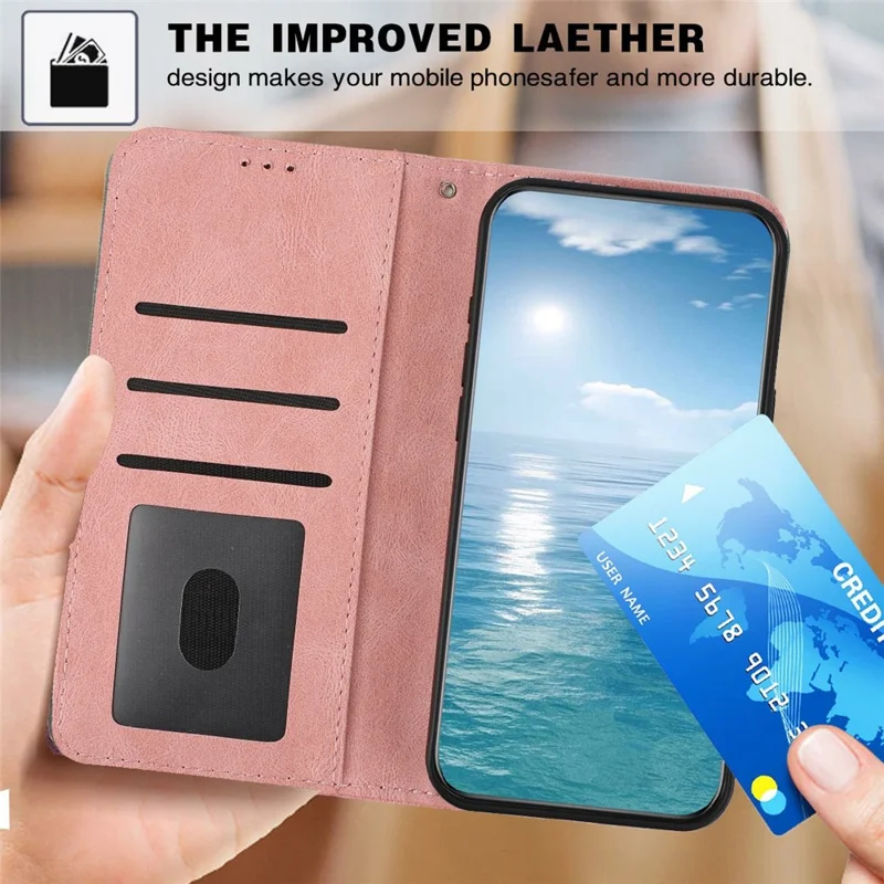 For iPhone 17e / 16e Wallet Case Butterfly Flower Imprint PU Leather Phone Cover with Wrist Strap - Pink