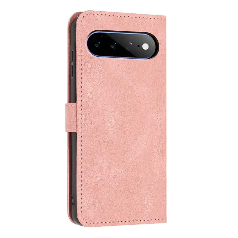 For Google Pixel 11 Pro XL Wallet Case Butterfly Flower Imprint PU Leather Phone Cover with Wrist Strap - Pink