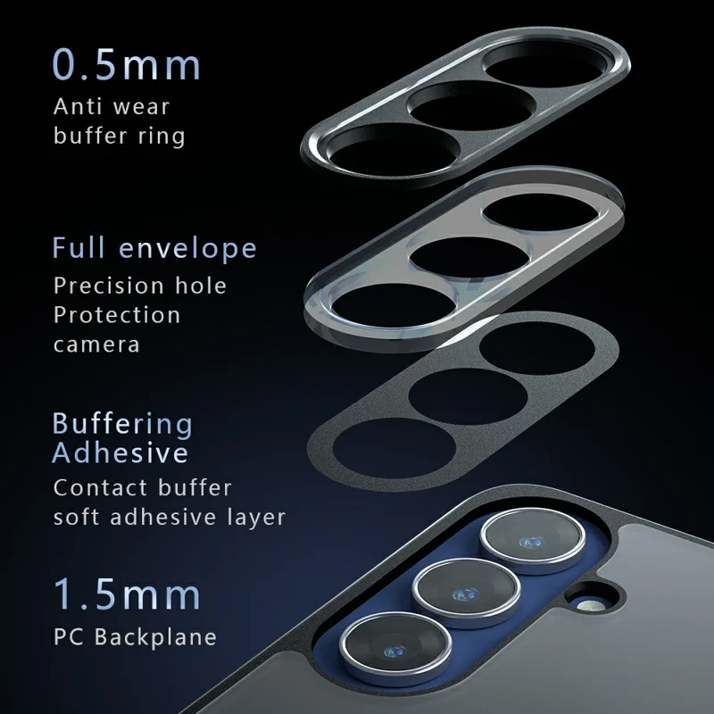 For Samsung Galaxy S26 FE Case Skin-Touch TPU + PC Matte Phone Back Cover - Transparent Black - 10