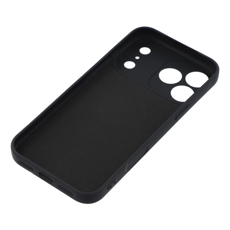 For iPhone 18 Pro / 17 Pro Silicone Case with Strap Ring Kickstand Phone Cover - Black