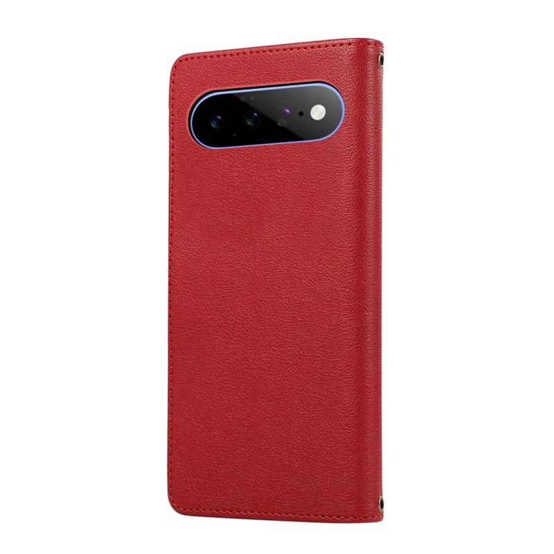 For Google Pixel 11 Case Card Slots Leather Phone Cover with Shoulder Strap / Wrist Strap - Red