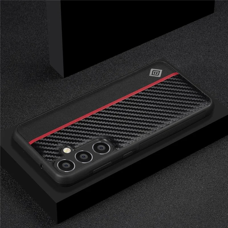 LC.IMEEKE For Samsung Galaxy S26 FE Case Carbon Fiber Texture Leather + TPU + EVA Phone Cover - Vertical Stripe - 8