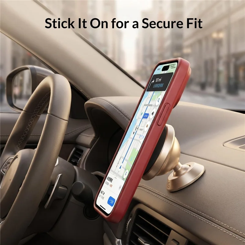 For iPhone 17 Pro Max Magnetic Case Ripple Pattern Leather Coated PC + TPU Shockproof Back Cover - Cherry Red