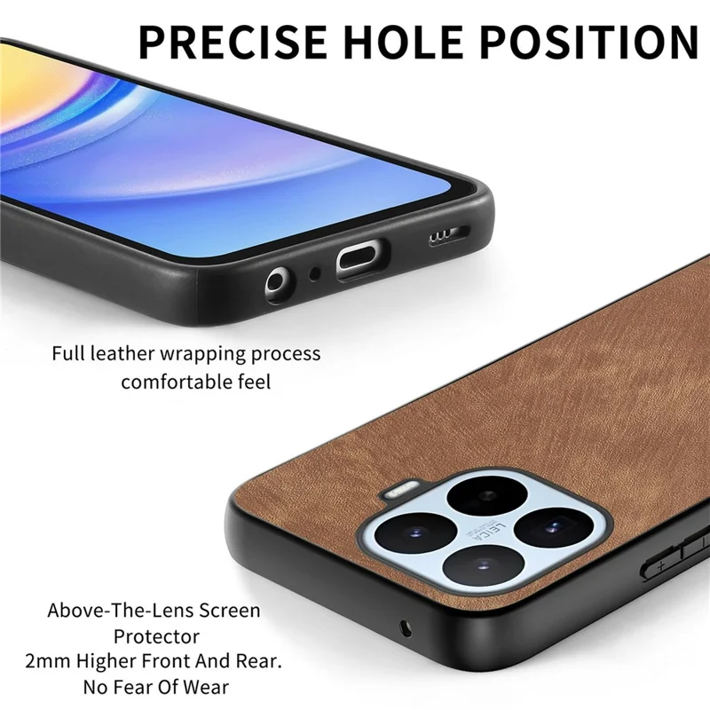 Чехол для Xiaomi 17T, ретро-кожа + ударопрочный чехол из ТПУ + защитное стекло - коричневый