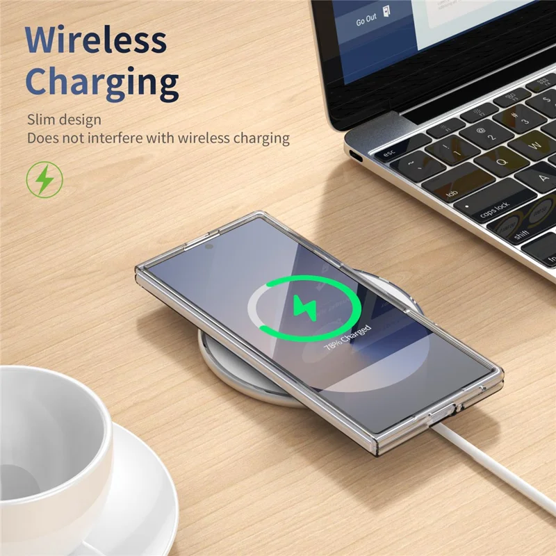 Dla Samsung Galaxy Z Fold7 5G Etui magnetyczne Przezroczyste PC Obudowa telefonu z ochroną ekranu prywatności - Przezroczyste