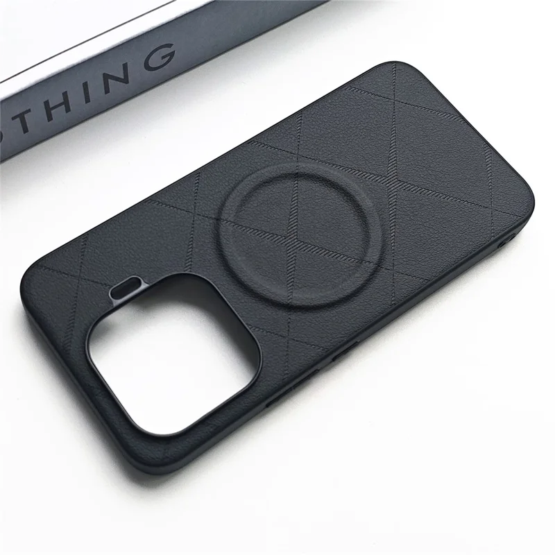 For Xiaomi 17T Pro Magnetic Case X-Patterned TPU PU Leather PC Anti-Drop Phone Cover - White
