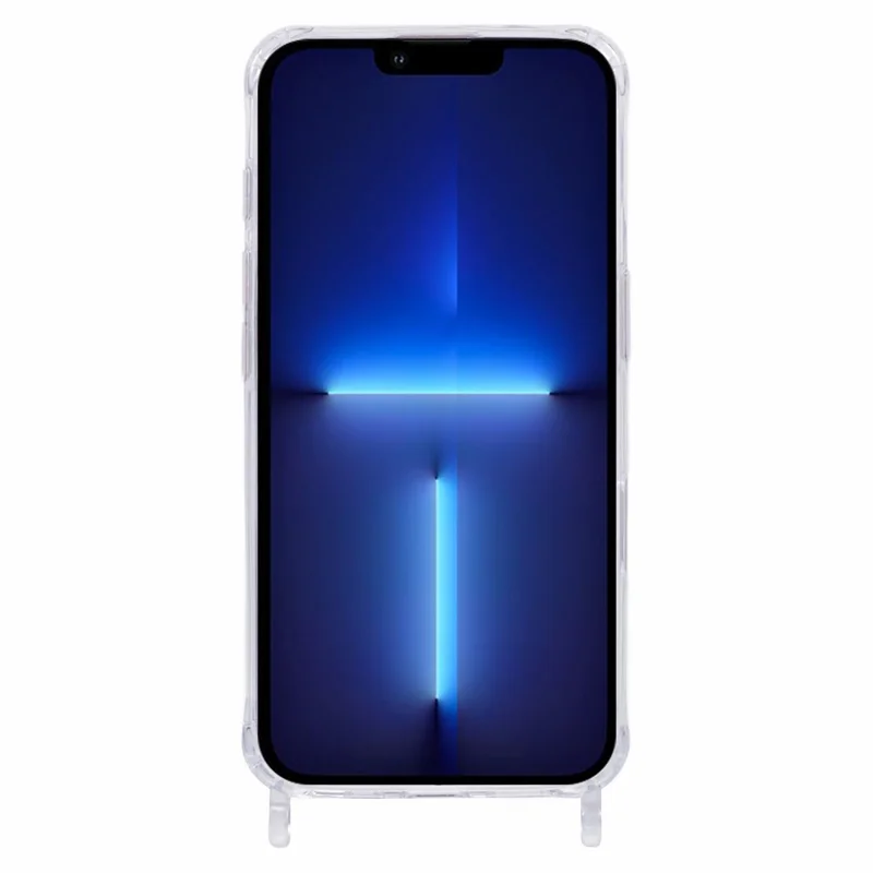 Für iPhone 13 Pro Hülle kompatibel mit MagSafe TPU+PC 1,5 mm Transparente Handyhülle mit Lanyard-Ösen