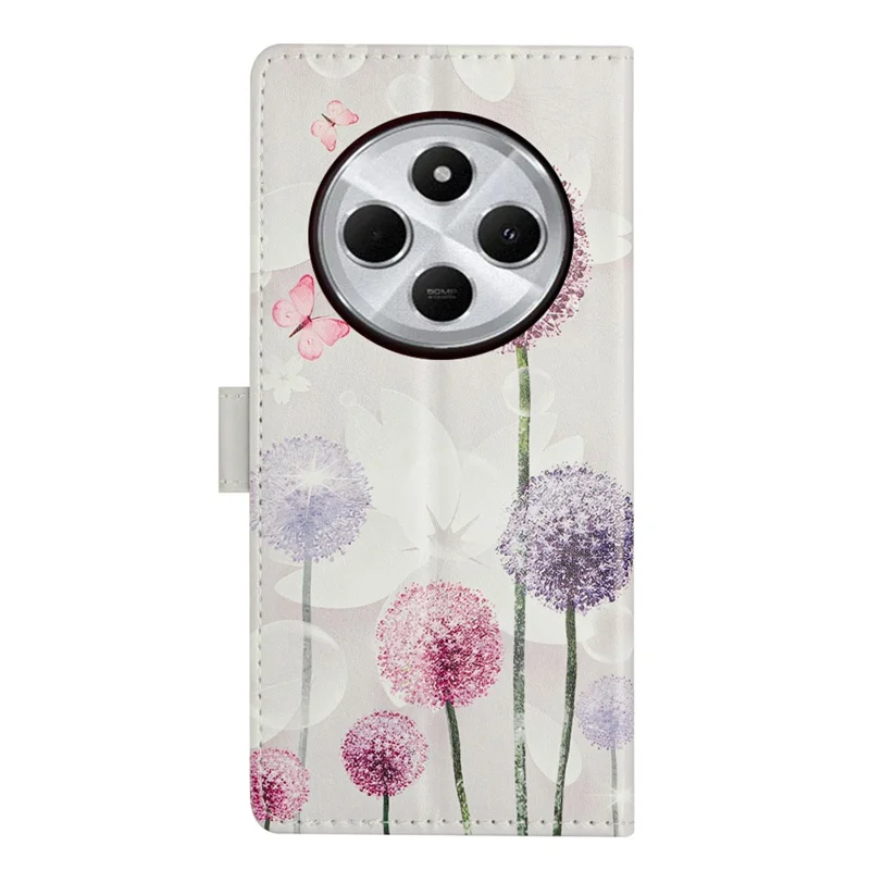 For Xiaomi Redmi 17C 4G Case Pattern Printing Wallet Stand Flip Leather Phone Cover with Strap - Dandelion
