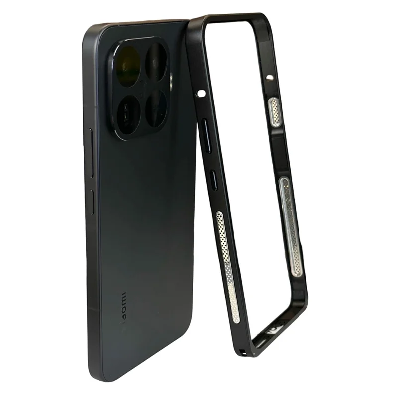For Xiaomi 17T Bumper Case Metal Frame Heat Dissipation Cover - Black