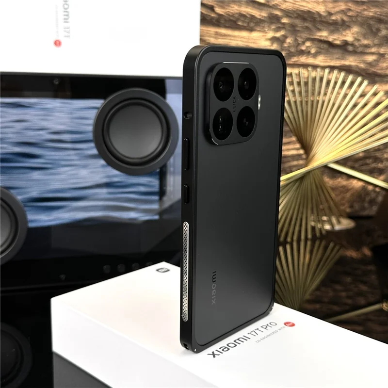 For Xiaomi 17T Bumper Case Metal Frame Heat Dissipation Cover - Black