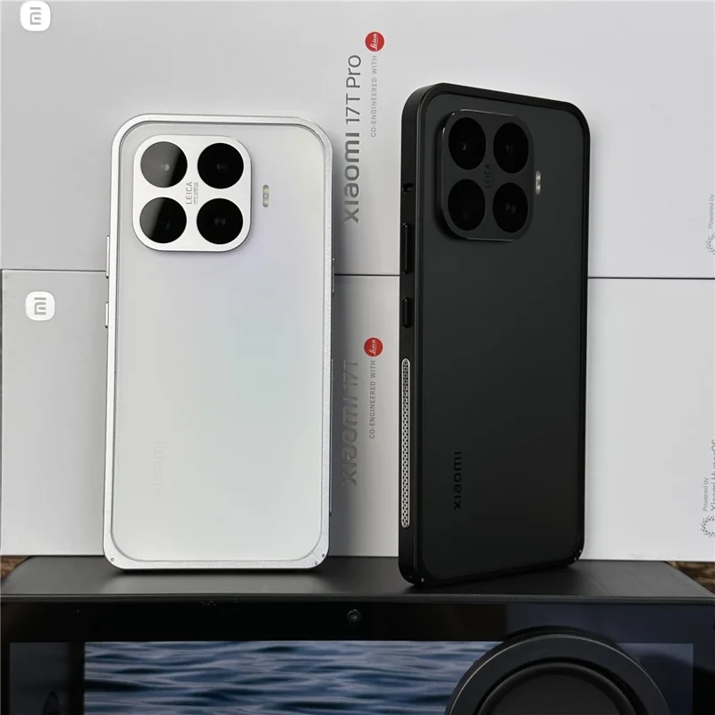 For Xiaomi 17T Bumper Case Metal Frame Heat Dissipation Cover - Black