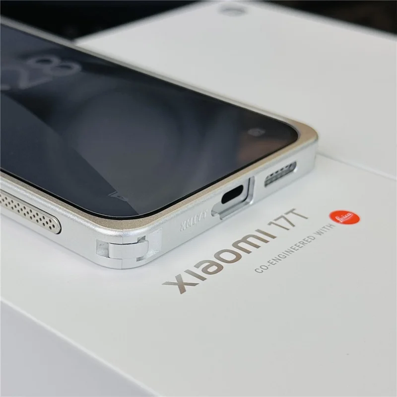 For Xiaomi 17T Pro Bumper Case Metal Frame Heat Dissipation Cover - Silver