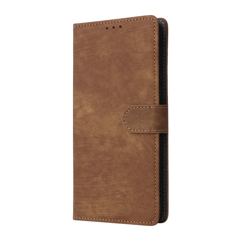 Étui portefeuille pour itel A200 / itel A200+ - Étui en cuir PU avec fonction RFID et support intégré, avec sangle - Marron