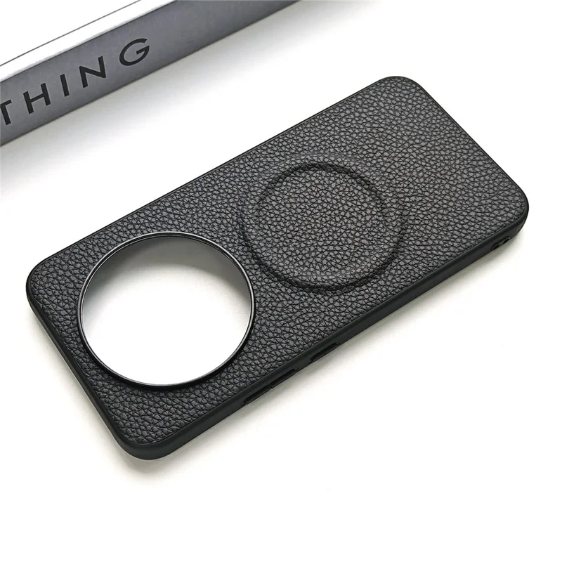 Für Honor X80 Pro Max 5G Magnetische Hülle Litschi-Textur PU-Leder beschichtet PC + TPU Schutzhülle - Orange