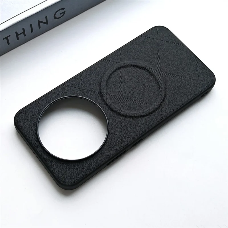 X-Patterned TPU PU Leather PC Anti-Drop Phone Cover z magnesem dla Honor X80 Pro Max 5G – Biały