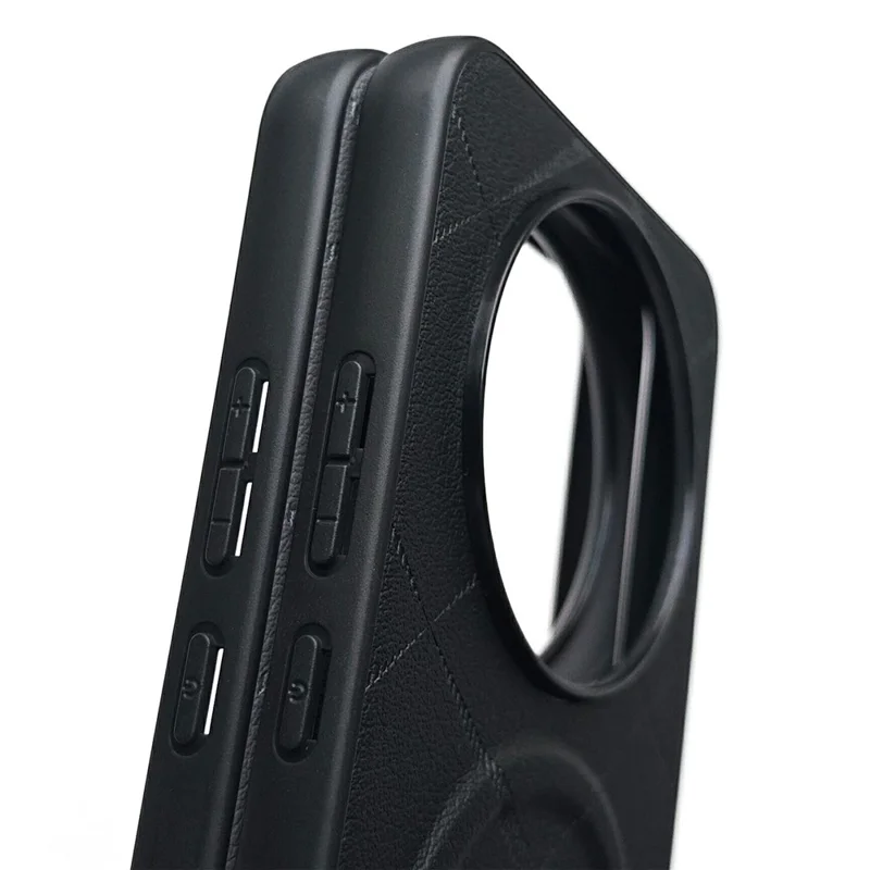 X-Patterned TPU PU Leather PC Anti-Drop Phone Cover z magnesem dla Honor X80 Pro Max 5G – Biały