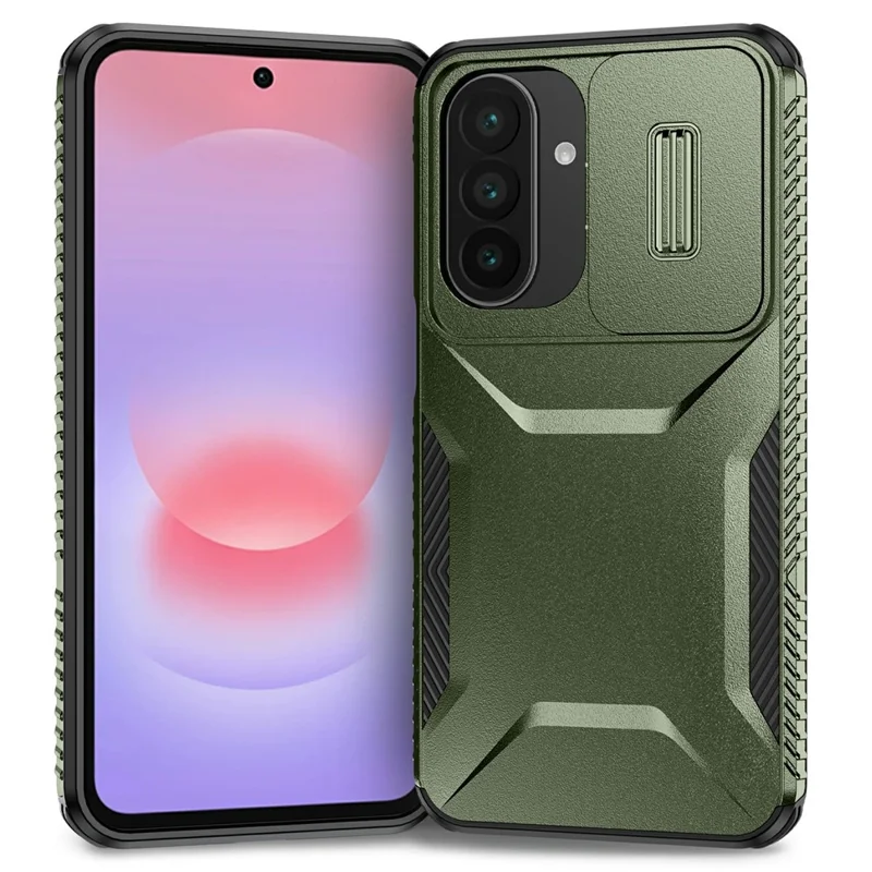 For Samsung Galaxy A27 5G Case Camshield TPU + PC Phone Cover Non-Slip Side Edge - Green