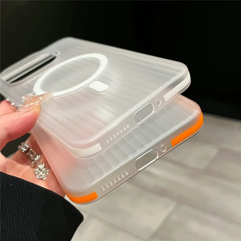 Чехол с магнитом для телефона Xiaomi 17T Pro, матовый, с текстурой, ударопрочный защитный чехол из поликарбоната — черный