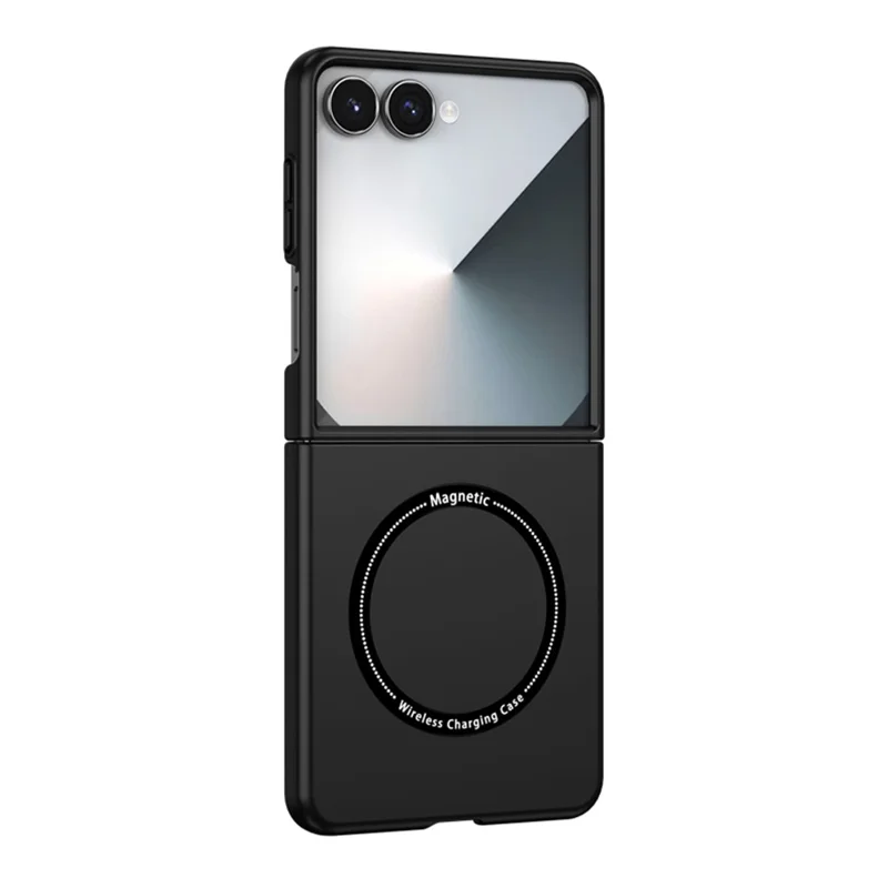For Samsung Galaxy Z Flip7 5G Magnetic Case Folding Phone PC Cover - Black