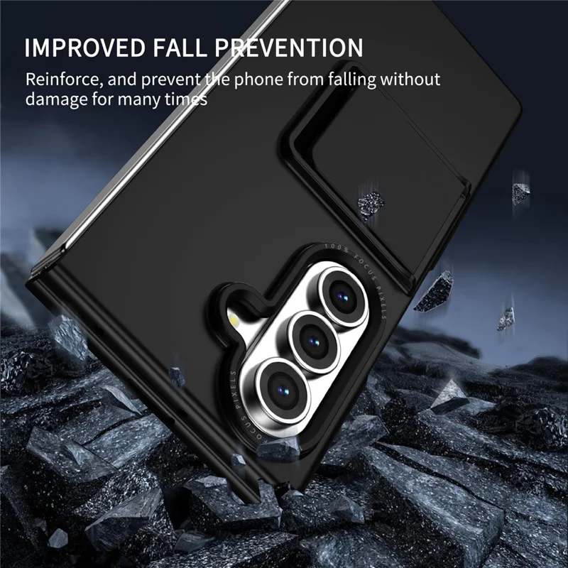 For Samsung Galaxy Z Fold8 Ultra Case Kickstand Hard PC Folding Phone Cover - Black