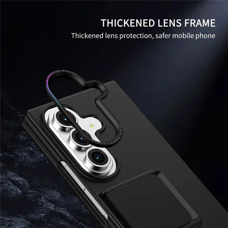 For Samsung Galaxy Z Fold8 Ultra Case Kickstand Hard PC Folding Phone Cover - Black