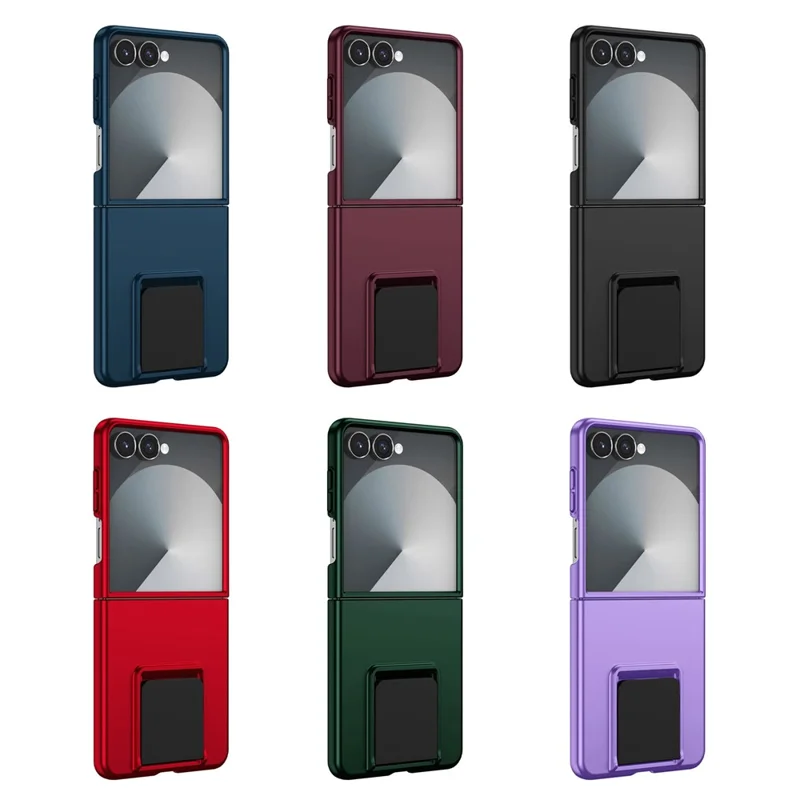 For Samsung Galaxy Z Flip7 5G Case Kickstand Hard PC Folding Phone Cover - Black