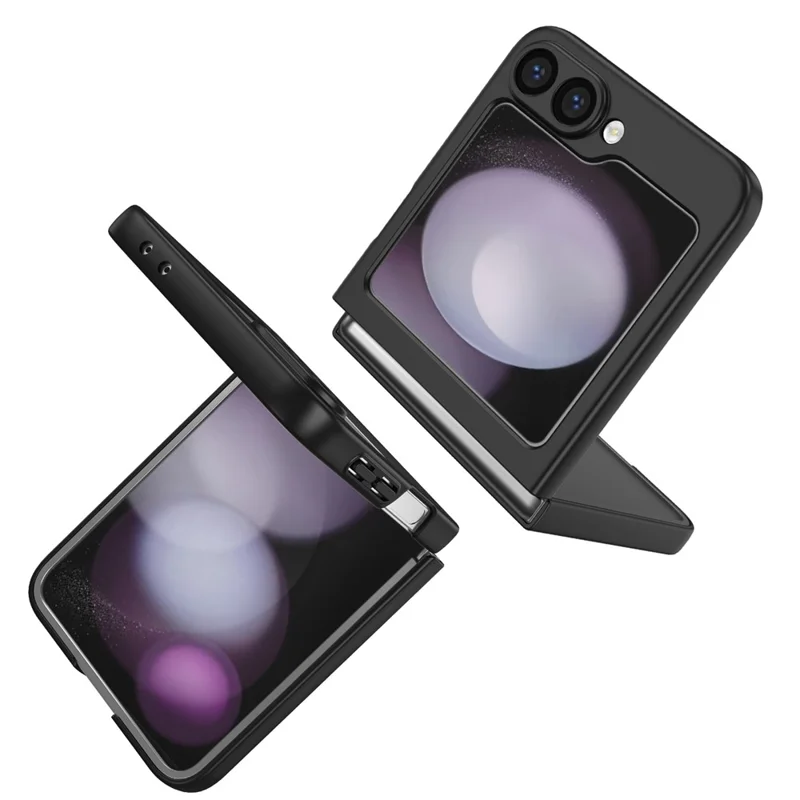 Voor Samsung Galaxy Z Flip7 FE 5G / Z Flip6 5G Hoes Hard PC Vouwtelefoon Beschermhoes - Zwart
