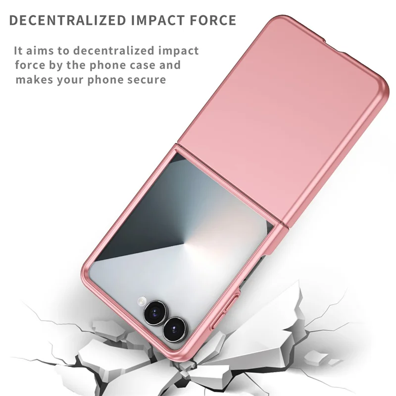 For Samsung Galaxy Z Flip7 5G Case Hard PC Folding Phone Protective Cover - Pink