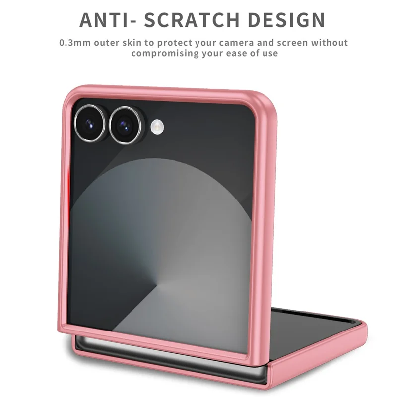 For Samsung Galaxy Z Flip7 5G Case Hard PC Folding Phone Protective Cover - Pink