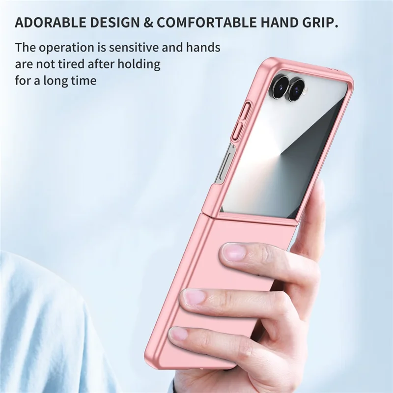 For Samsung Galaxy Z Flip7 5G Case Hard PC Folding Phone Protective Cover - Pink