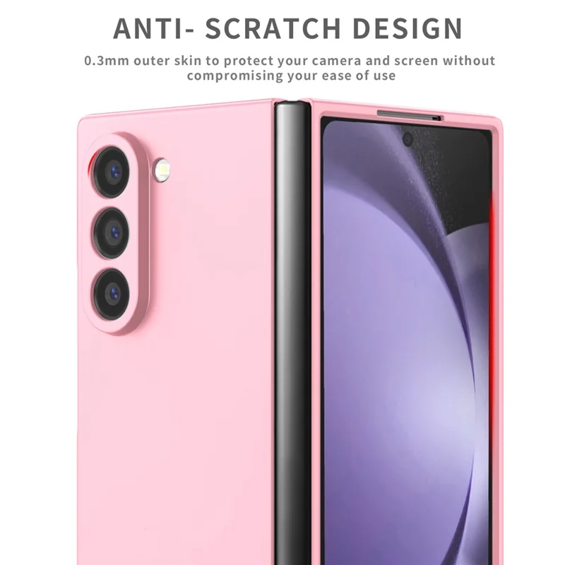 Чехол для Samsung Galaxy Z Fold6 5G, жесткий защитный чехол из поликарбоната для складного телефона — розовый