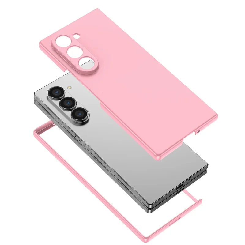 Чехол для Samsung Galaxy Z Fold6 5G, жесткий защитный чехол из поликарбоната для складного телефона — розовый