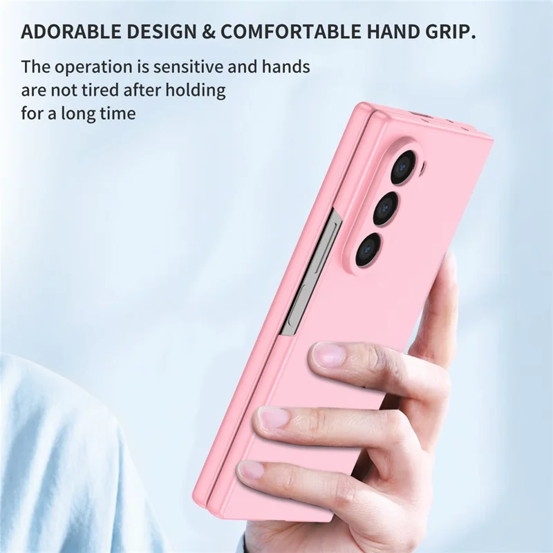Чехол для Samsung Galaxy Z Fold6 5G, жесткий защитный чехол из поликарбоната для складного телефона — розовый