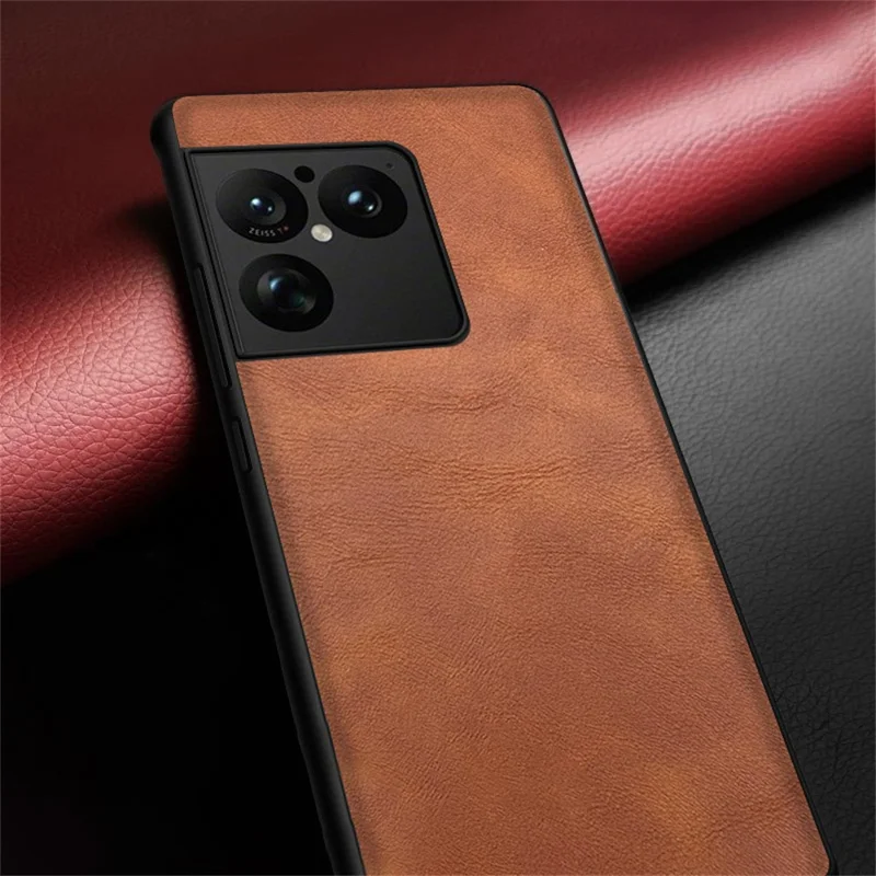 For Sony Xperia 1 VIII Case Retro Leather Coated PC + TPU Phone Cover - Brown