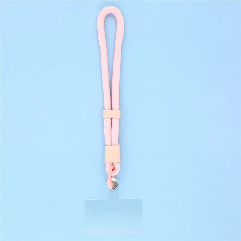 Voor iPhone 16 Pro hoesje groot venster TPU + PC rubberachtige telefoonhoes met polsbandje - Roze